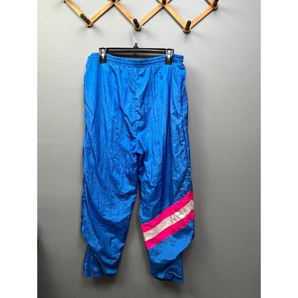 Vintage nylon windpants cotton lined blue/Pink medium pockets‎ - Picture 5 of 5